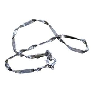 Vintage Twisted Chain Silver Plated Ankle Bracelet Anklet*Signed NR AVON*9-3/8"